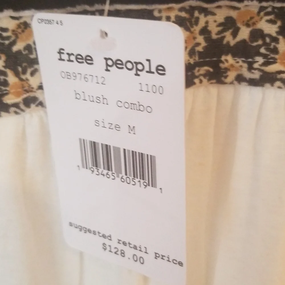 Free People Tripoli top in blush combo